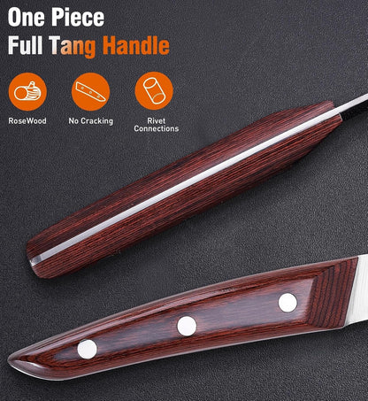5PCS Professional Kitchen Chef Knife Set with Blade Guards4