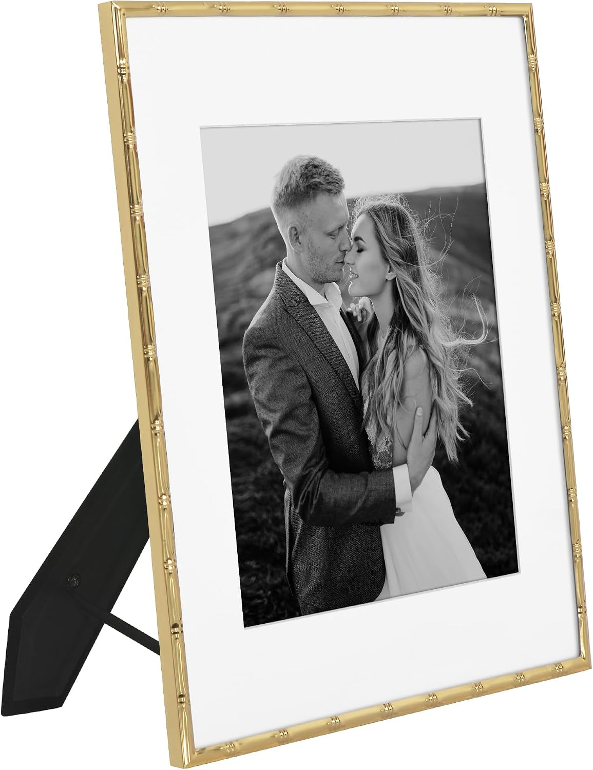 11x14-bamboo-picture-frame-matted-to-8x10-metal-gold