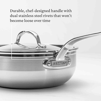 Hestan Probond Forged - Professional Clad Stainless Steel All-In-One Pan, 5 Quart, with Helper Handle, Induction Compatible8