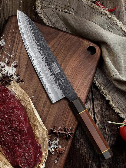 3 Pcs Knife Set, Ultra Sharp High Carbon Steel Kitchen Knives Set | Japanese Hand Forged Chef Knife Set, Professional Kitchen Knife Sets with Ergonomic Rosewood Handle & Elegant Gift Box7