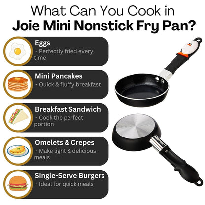 Mini Egg Frying Pan, Small Nonstick Skillet, Heat-Resistant Handle, Perfect Breakfast for One, Ideal for Egg Sandwiches and Pancakes, 4.5 Inch, Bpa-Free, Pfoa-Free3