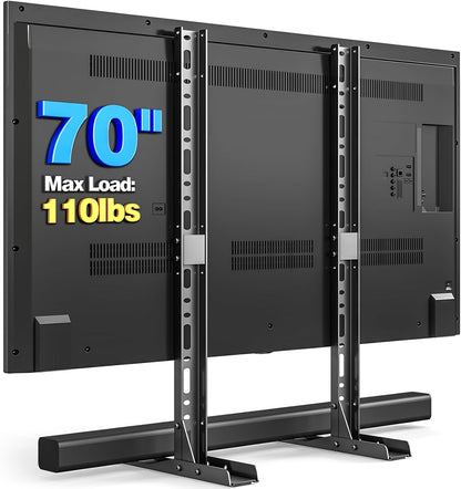 Universal TV Stand Mount for 20-70 Inch Flat Curved Tvs | Height Adjustable Tabletop TV Stand, Replacement TV Feet with Cable Management, Holds 110 Lbs, Max VESA 800X600Mm1