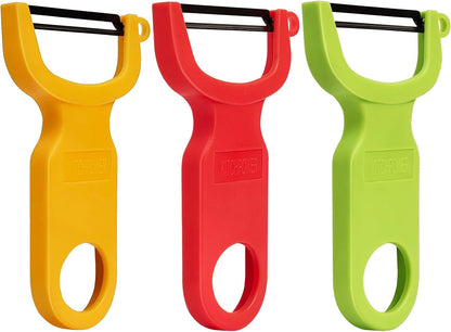 Original Vegetable Fruit Peeler Carbon Steel Blade 3 Pack Red/Green/Yellow…1