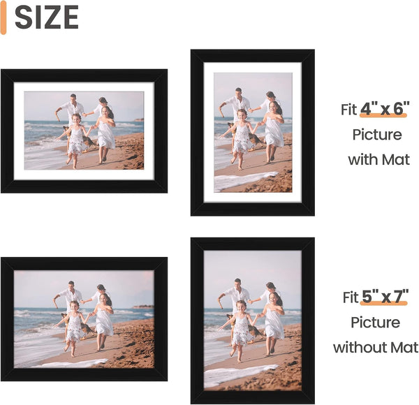 5X7 Picture Frame, Photo Collage Wall Decor Set of 10, Black5
