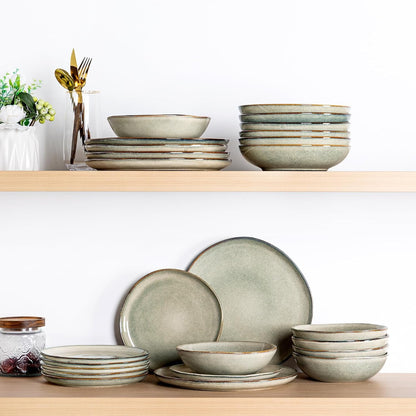 Ceramic Dinnerware Sets for 12,36Pcs Plates and Bowls Sets Dishes7
