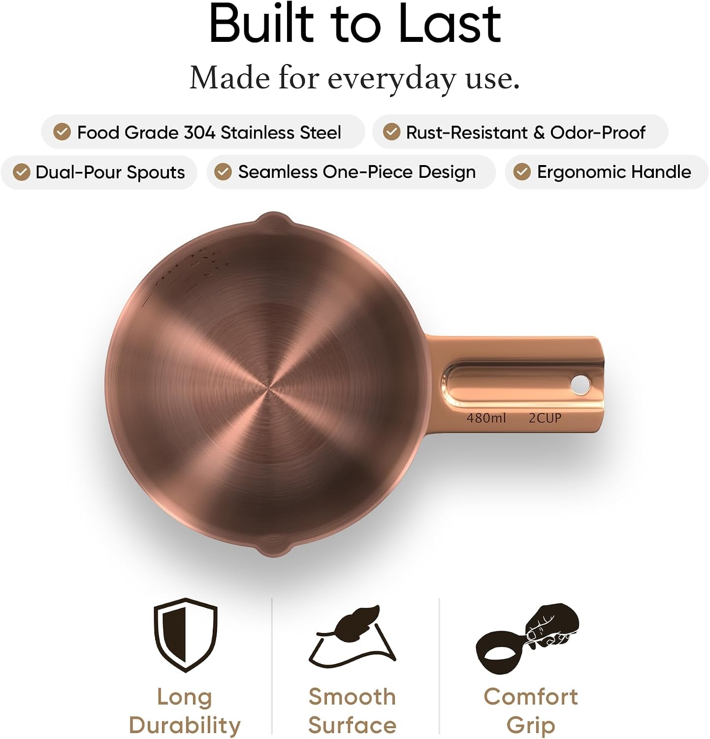 2-cup-measuring-cup-480ml-copper-stainless-steel-metal-measuring-scoop-easy-pour-spouts-engraved-markings-for-dry-liquid-ingredients