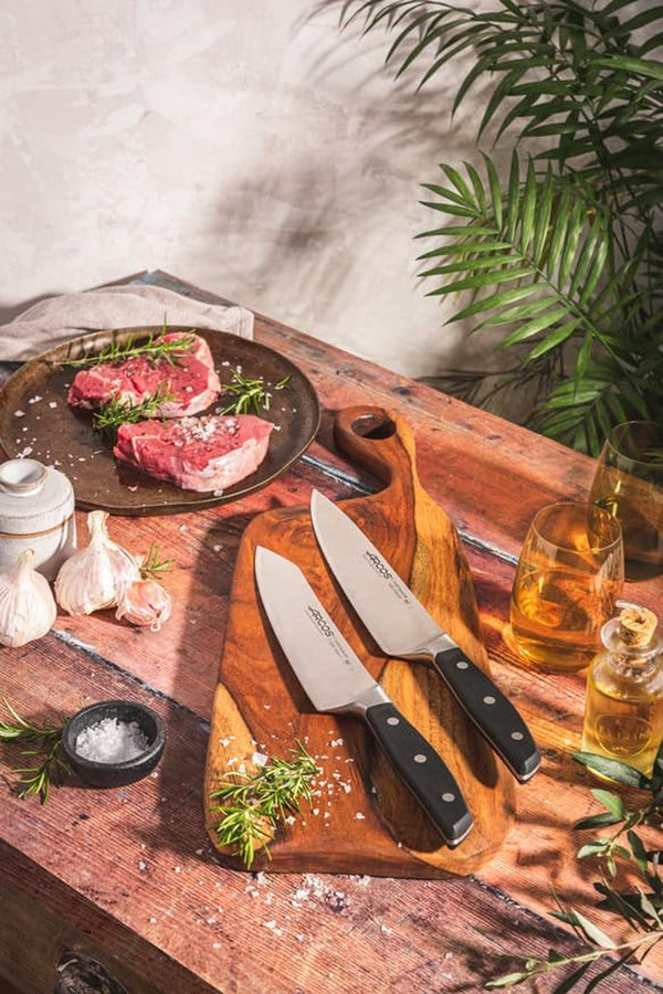 Forged Rocking Santoku Knife 7 Inch Stainless Steel. Japanese Sharp Kitchen Knife for Fish, Meat and Vegetables. Ergonomic Polyoxymethylene Handle and 190Mm Blade. Series Manhattan. Color Black6