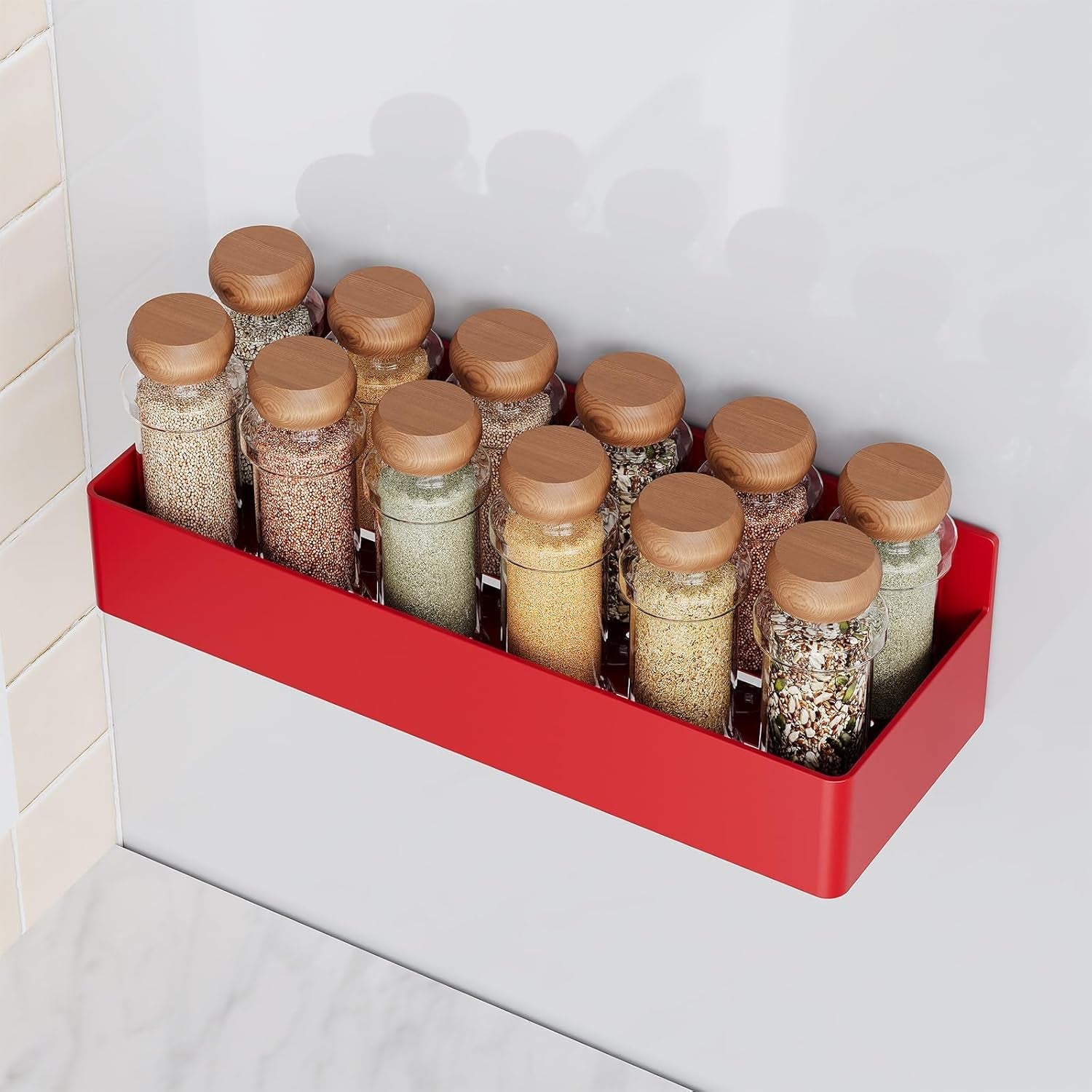 magnetic-spice-rack-for-refrigerator-kitchen-organizer-and-storage-shelf-red-4-pack