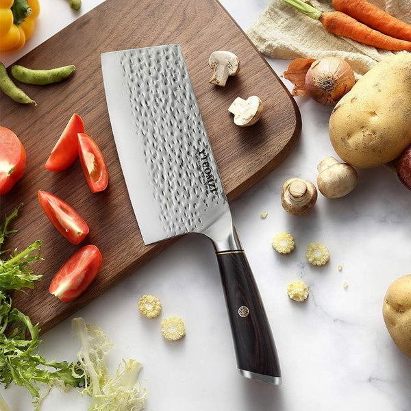 Non-Stick Cleaver Knife 7-Inch, Chinese Chef'S Knife for Kitchen, High Carbon German Stainless Steel Vegetable Chopping Knife, China Chopper | Caidao, Ergonomic Handle, Gift Boxed (7" Meat Cleaver)2
