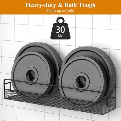 Wall Mounted Spice Rack Organizer, Pantry Door Organizer & Hanging Storage Baskets, Metal Spice Shelf for Kitchen Cabinet, 3 Depth Sizes Hold Large Jars to Nail Polish Bottles, 5 Pack5