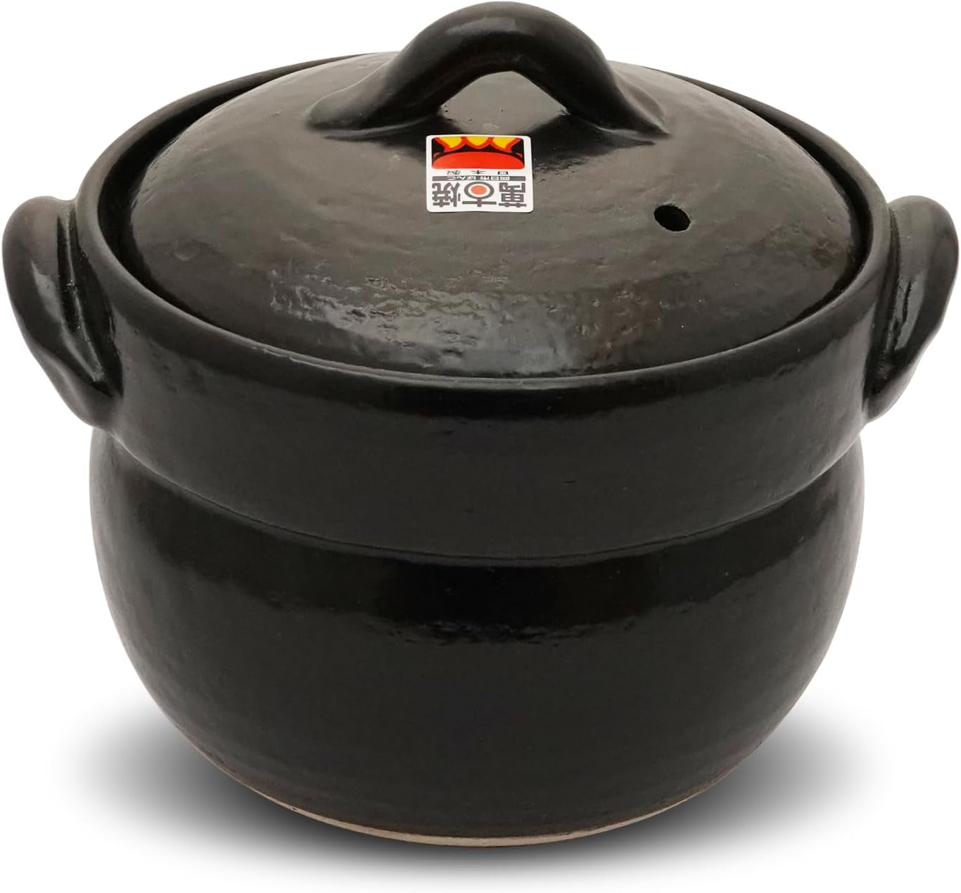 banko-ware-earthenware-rice-cooker-donabe-double-lid-design-for-fluffy-rice-english-manual-included-for-cooking-rice-even-heating-enhanced-flavor-experience-made-in-japan-1-2-cups