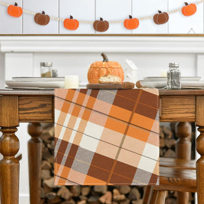 Fall Table Runners 60 Inches Long Kitchen Dining Plaid Decor 13X605