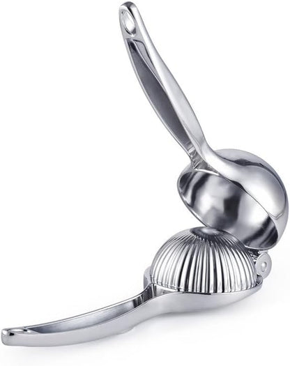 Lemon Squeezer, Fast Effortless Juice Extraction with Large Metal Citrus Juicer, Maximum Yield Heavy Duty Hand Lime Squeezer, Manual Lemon Juicer Press, Easy to Use W/Stainless Steel Zester7