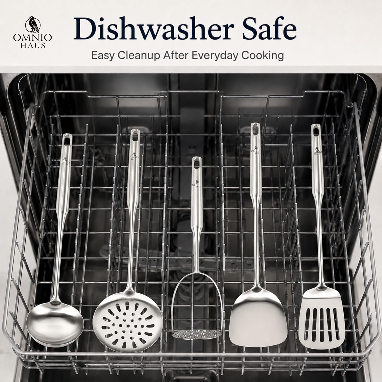 premium-stainless-steel-kitchen-utensil-set-5-piece-304-18-8-cooking-utensils-with-hooks-soup-ladle-slotted-turner-solid-wok-turner-skimmer-potato-masher-storage-bag-and-gift-box