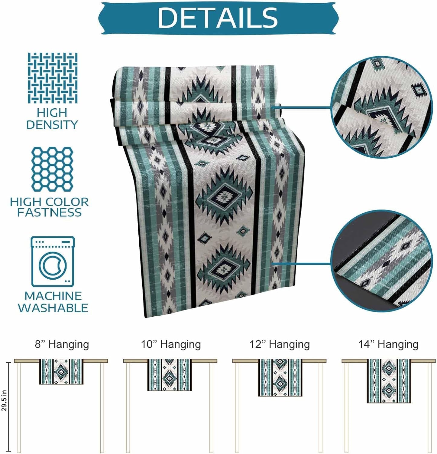 turquoise-aztec-table-runner-36-inches-long-for-dining-decor-southwestern-native-american-indian-print-burlap-linen-farmhouse-table-runner-washable-coffee-tablerunners-dresser-scarf-for-kitchen-party