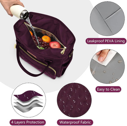 Insulated Lunch Bag Women, Large Tote Lunch Box for Work, 18L2