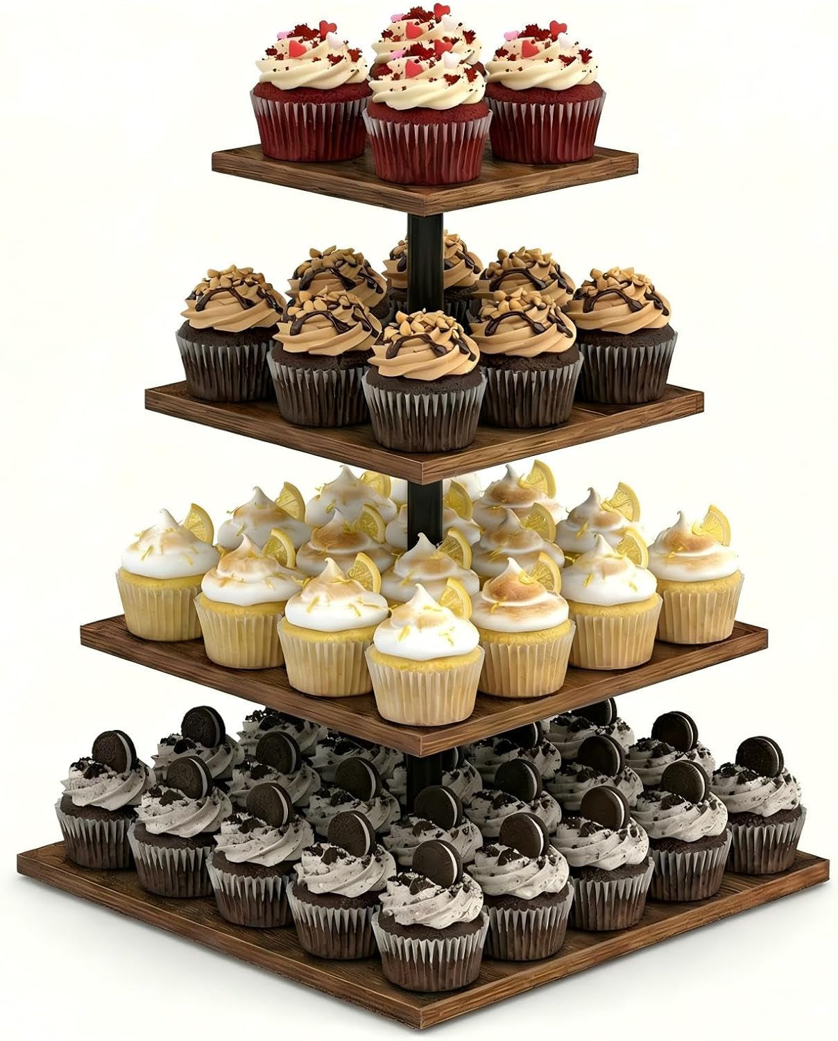 wooden-4-tier-cupcake-stand-for-50-cupcakes-cupcake-holder-cupcake-tower-tiered-tray-stand-for-birthday-bar-decor-weddings-parties-events-dark-brown