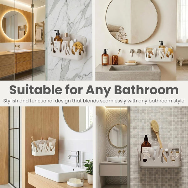 Shower Organizer 2 Pack, Adhesive Shower Caddy, Gray7