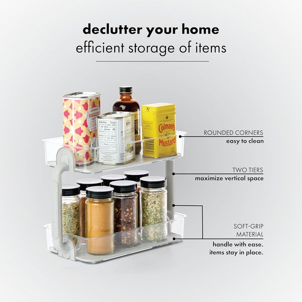 Two Level Spice Organizer, Grey2