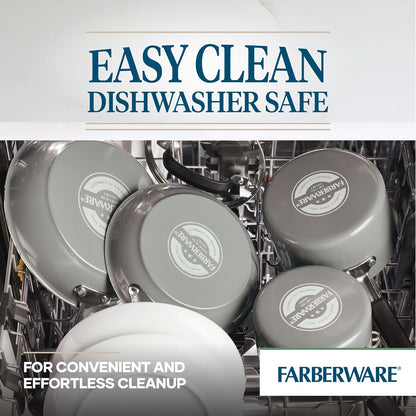 Ecoadvantage Ceramic Nonstick Cookware/Pots and Pans Set, 13 Piece - Gray8