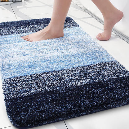 Microfiber Bathroom Rugs, Shaggy Soft Absorbent Bath Rug, 24X161