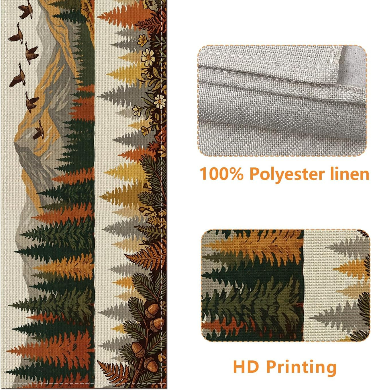 cabin-fall-moose-deer-table-runner-13x60-inch-for-living-room-autumn-nature-woodland-wildlife-small-short-dining-linen-table-runner-hunting-print-decoration-for-house-kitchen-party