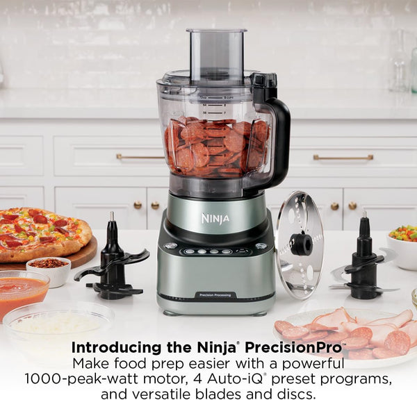 Ninja Precisionpro Food Processor & Dough Mixer, 1000PW, 9-Cup, BZ601 | Auto-Iq Presets for Chopping, Slicing/Shredding, Pureeing & Dough. 9-Cup Bowl. Bpa-Free, Dishwasher-Safe Parts.3