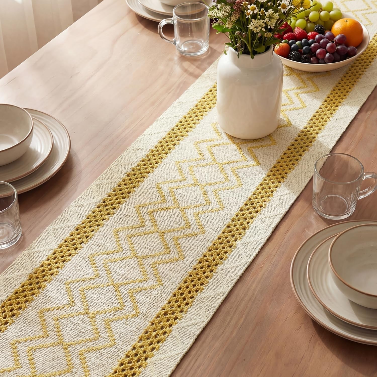 yellow-stripe-diamond-woven-table-runner-12x72-inch-holiday-farmhouse-kitchen-dining-dresser-coffee-table-decoration-for-home-party-decor-macrame-cotton-blend