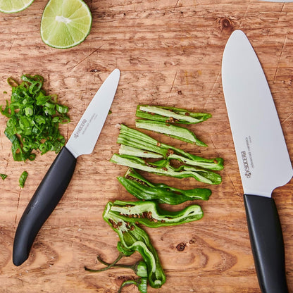 Advanced Ceramics – Revolution Series 3-Piece Ceramic Knife Set: Includes 6-Inch Chef'S Knife; 5-Inch Micro Serrated Knife; and 3-Inch Paring Knife; Black Handles with White Blades10