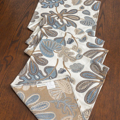 Tropical Leaf Table Runner for Home Decor 13X72 Inches Blue Brown Seasonal Dining Table Decoration Table Linen3