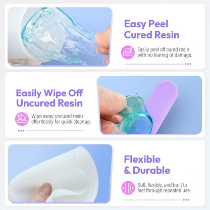 Silicone Measuring Cups Kit for Epoxy Resin 250&100Ml Mixing Cups7