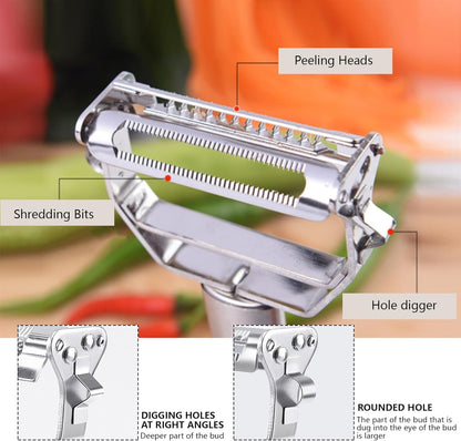 Multifunction Stainless Steel Julienne Peeler Vegetable Peeler Double Planing Grater Kitchen Accessories Cooking Tools3