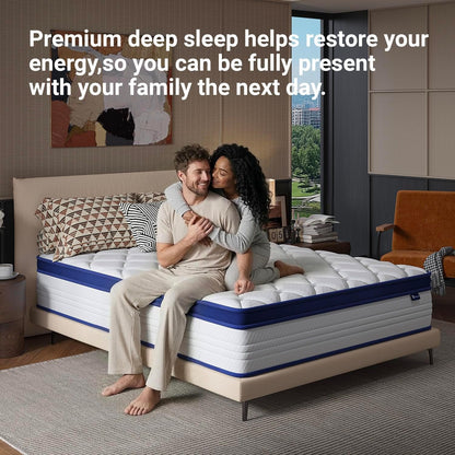 Sleepsphere 12 Inch Queen Mattress, Queen Size Mattresses with Smart Coil Spring Technology for Pressure Relief, Breathable Cover Motion Isolation Certipur-Us Certified Bed Mattress in a Box14