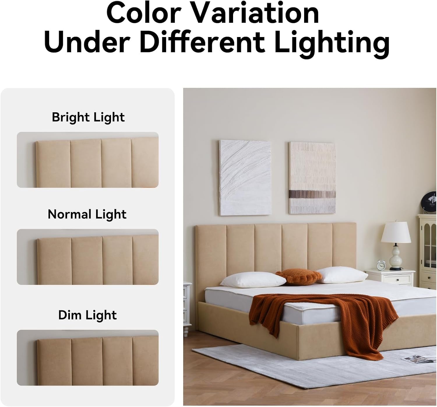 king-size-upholstered-lift-up-storage-bed-beige-linen-look-fabric-bed-frame-with-vertical-panel-headboard-hydraulic-lift-storage-wooden-slat-support-no-box-spring-needed