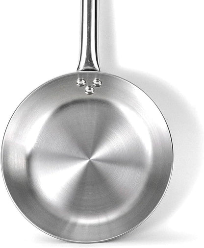 Mirror Polished NICKEL FREE 8-Inch Fry Pan Stainless Steel (No Toxic Non Stick Coating) - Skillet Pan Flat Bottom Fry Pans - Omelette Pan Egg Pan - Induction Cookware Frying Pan3