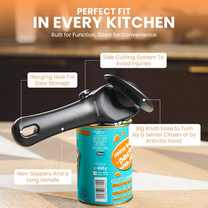 Ergonomic Can Opener, Easy Safe-Cut for Seniors & Restaurants | Durable Heavy Duty Stainless Steel, Non-Slip Manual Easy to Turn Handle, Lightweight, Compact, and Travel Friendly7