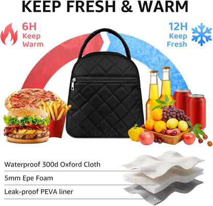 Lunch Bag Women Stylish Quilted Lunch Boxes for Adult2