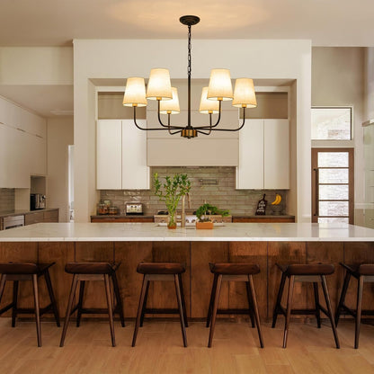 31.5" Dining Room Chandelier with Shades Modern Pendant Lights Kitchen2