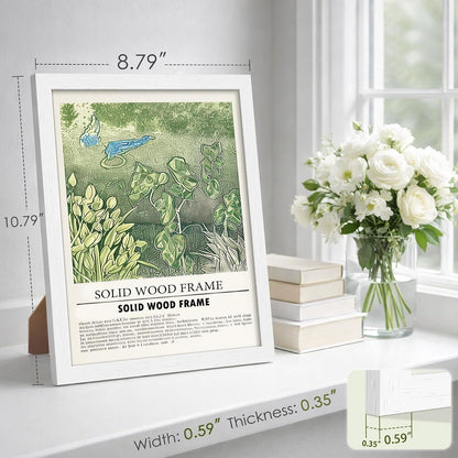 8X10 Picture Frame Set of 6, Solid Wood Photo Frames, White2