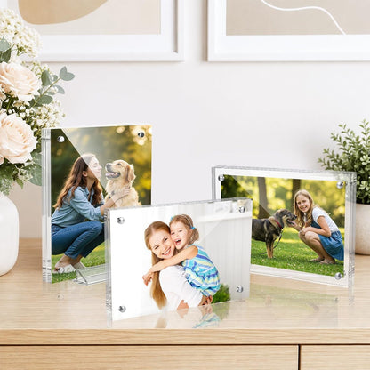 5X7 Acrylic Picture Frame 5 Pack with Stand Magnetic Photo Fridge6
