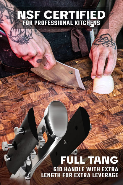 6.5" Mini Rocking Cleaver - 7CR17MOV Steel4
