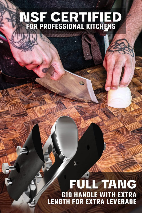 6.5" Mini Rocking Cleaver - 7CR17MOV Steel4