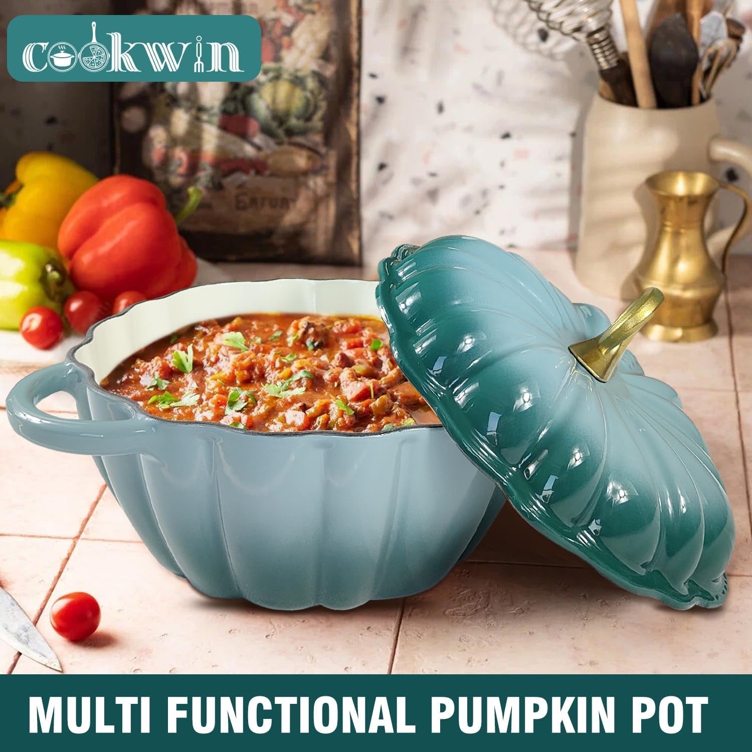 pumpkin-enameled-cast-iron-dutch-oven-with-lid-4-5-qt-dual-handles-and-heavy-duty-pot-oven-safe-up-to-500-f-for-bread-baking-braising-cooking-and-family-gifts-cyan