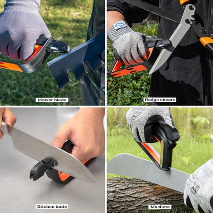 103N All-In-1 Knife Garden Tool Lawn Mower Blade Sharpener | Axe, Hatchet, Machete, Pruner, Hedge Shears, Scissors, Gardening Sharpening Tool Gifts for Men4