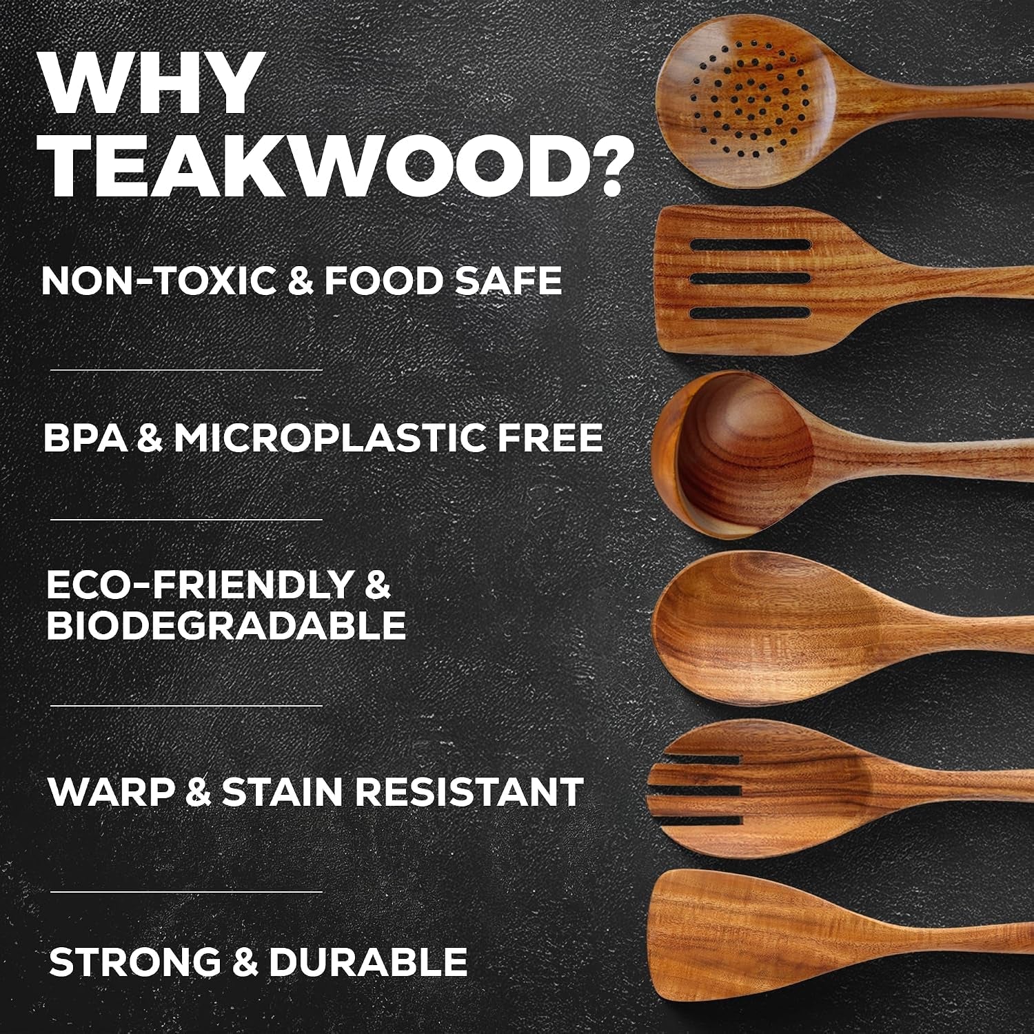 extra-large-6-piece-wooden-spoon-set-smooth-teak-cooking-utensils-comfort-grip-non-stick-turner-spatula-skimmer-fork-serving-spoon