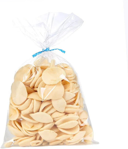 100 Pcs 10 in X 6 in Clear Flat Cello Cellophane Treat Bags Good for Bakery, Cookies, Candies,Dessert(By Brandon)1.4Mil.Give Metallic Twist Ties!6