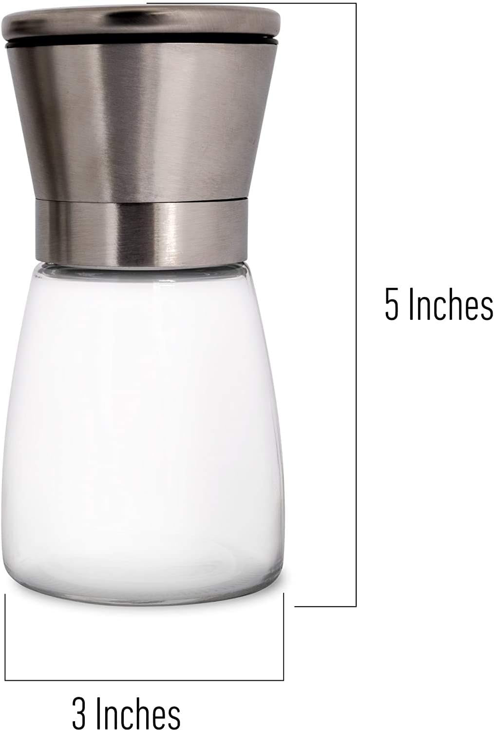 original-stainless-steel-salt-or-pepper-grinder-1pk-adjustable-ceramic-sea-salt-grinder-or-pepper-mill-tall-glass-spice-shaker-spice-mill-w-ebook