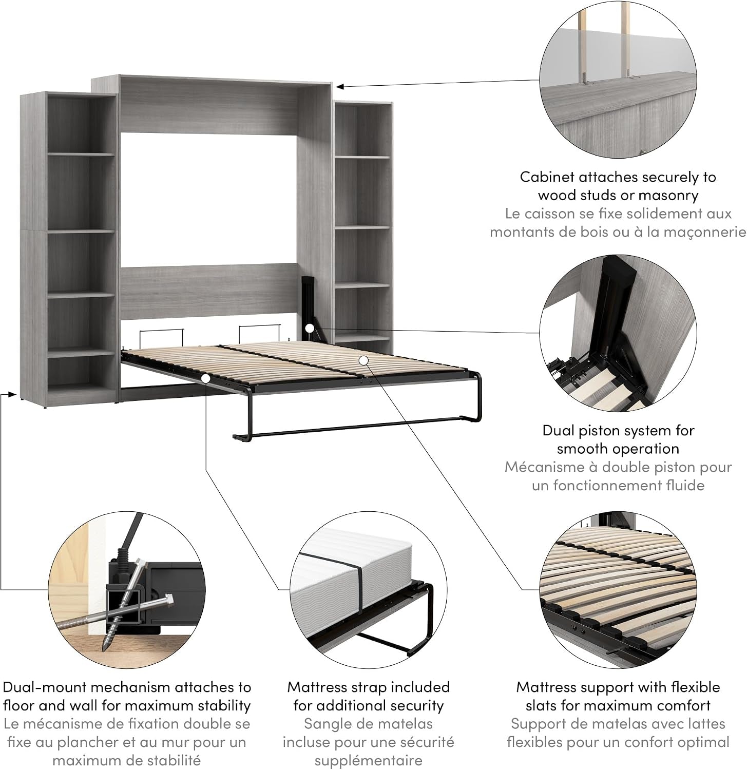 queen-murphy-bed-closet-organizer-platinum-gray-claremont-105w