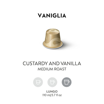 Nespresso Original, Vaniglia, Medium Roast, 50-Count Espresso Coffee Pods | Capsules Pack of 12