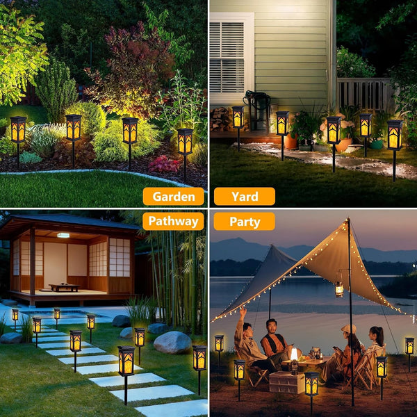 Solar Lights Outdoor, 6 Pack Solar Torch Light with Flickering Flame7